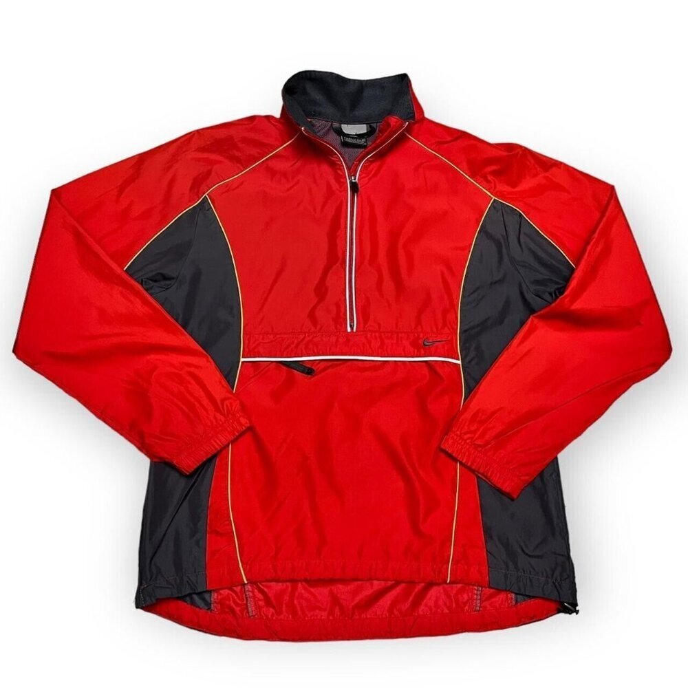 Nike Running Orange Half Zip Lightweight Designer Activewear Jacket - Womens XS